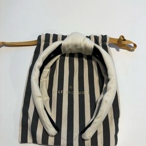 Lele Sadoughi top knot headband in sand dollar